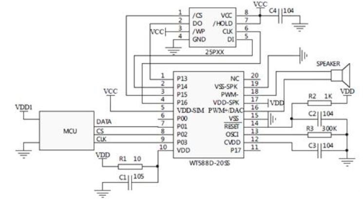 語(yǔ)音芯片電路圖